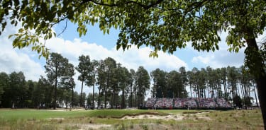 A general view of the 17th green at Pinehurst No. 2