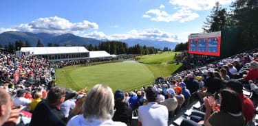 Crans Montana 18th green
