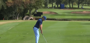 WATCH: Gumberg eagle attempt lips out