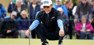 Miguel Ángel Jiménez leads Senior Open at Royal Porthcawl after first round