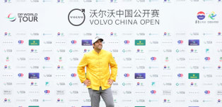 With this win: Adrian Otaegui at the 2024 Volvo China Open