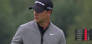 Guido Migliozzi  sets up eagle with one of the shots of the day