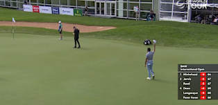 WATCH: Francesco Laporta finishes his front nine in style with long-range eagle at the 18th