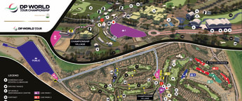 Site maps for the 2022 DP World Tour Championship at Jumeirah Golf Estates