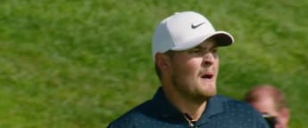 Pierre Pineau sinks huge eagle putt to secure playoff win.