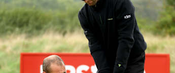 Bourdy samples Blind & Disabled Golf Clinic