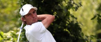 Hebert reigns before downpour halts play in Norway