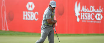 On the tee: at the Abu Dhabi HSBC Golf Championship