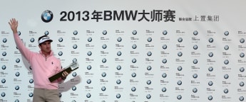 On the tee: at the BMW Masters