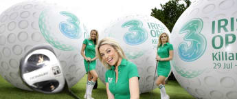 3 Irish Open giant golf balls hits the road! 