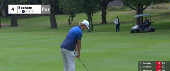 Nick Bachem sets up eagle at the fourth