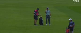 Van der Spuy finishes with hole-out eagle
