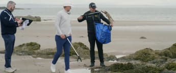 Genesis Scottish Open - Gallacher joins OCEANTEE for beach clean