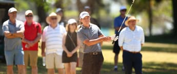 Jason Scrivener leads by one at halfway point in Brisbane