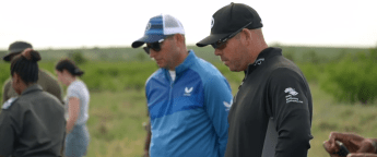 Birdies 4 Rhinos founders Dean Burmester and Justin Walters watch conservation measures in action