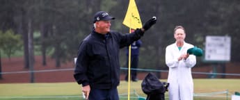 Sandy Lyle finishes his 42nd and final Masters with replica putter from 1988 triumph