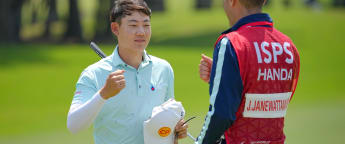 Jazz Janewattananond in three-way tie at the top in Japan