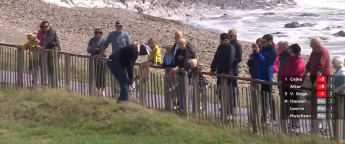 Vijay Singh salvages remarkable par after left-handed approach shot