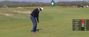 Vijay Singh holes out for eagle to extend Senior Open lead