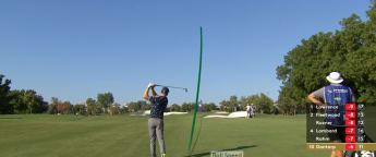 Jens Dantorp nearly holes out for eagle from the 12th fairway