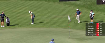 WATCH: Sebastian Soderberg chips in at the 4th hole