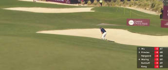 WATCH: Callum Shinkwin sets up birdie with 'shot of the day' from greenside bunker at the ninth