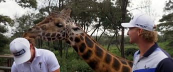 Nick Bachem and Freddy Schott visit Giraffe Sanctuary