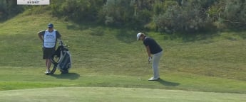 Nick Bachem uses his imagination around the greens to set up tap-in par