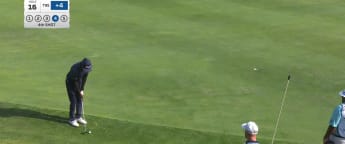 Aneurin Gounden makes back-to-back chip-in birdies