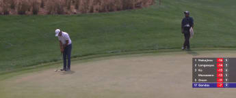 Gandas holes birdie putt at 8