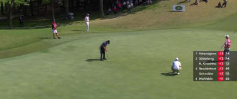 Katsuragawa drains long putt on the 15th