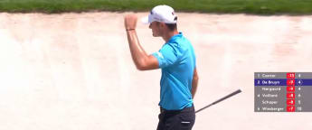 WATCH: Jannik De Bruyn holes out from the bunker