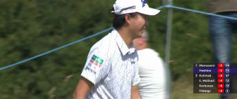 Rikuya Hoshino continues to impress with fourth birdie in a row at the 14th