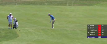 Dylan Frittelli almost holes out for eagle at the first 