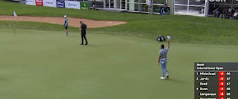 WATCH: Francesco Laporta finishes his front nine in style with long-range eagle at the 18th
