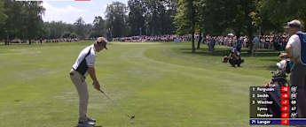 'Stop it' - Bernhard Langer comes close to eagle on his opening hole of second round