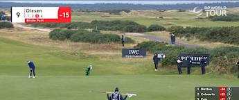 Thorbjørn Olesen holes lengthy birdie putt at the ninth