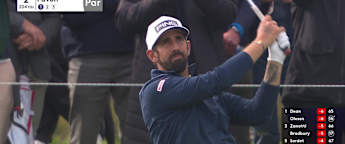 WATCH: Matthieu Pavon dials in with tee shot at the par-three second