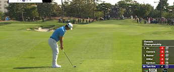 Tom Kim sets up his first birdie on home soil