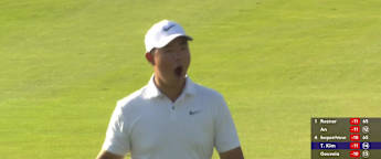 WATCH: Tom Kim makes incredible 59ft birdie! 
