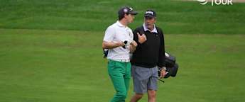 José María Olazábal caddying for nephew Joseba Torres at Q School