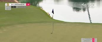 Romain Langasque dials in at the par-three sixth