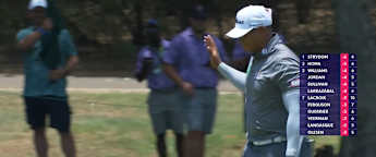 Robin Williams holes monster birdie putt at the sixth