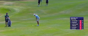 Christiaan Bezuidenhout sets up tap-in birdie at the 13th