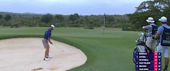 Ryan Van Velzen holes eagle bunker shot