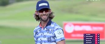 Kaminski plays through bunker at the 18th