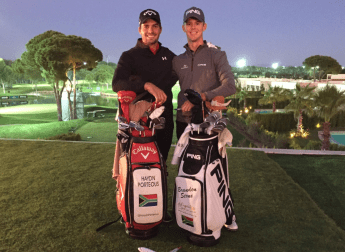 Night golf with Brandon Stone and Haydn Porteous