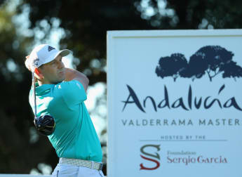 On the tee at the Andalucía Valderrama Masters hosted by the Sergio Garcia Foundation