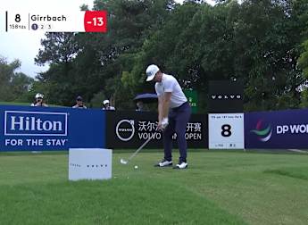 Joel Girrbach produced off the tee at eight