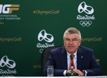Bach stresses importance of golf in Olympics